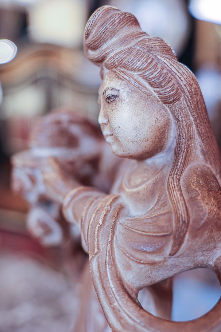 Statue Asiatique "Dame aux nuages"-photo-4