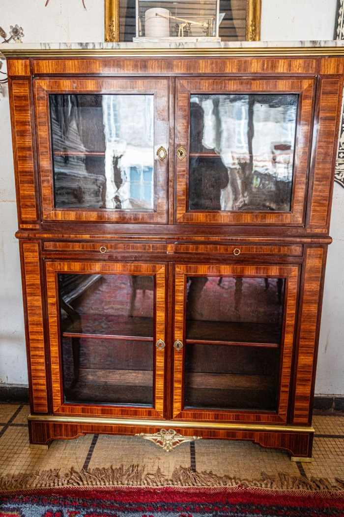 Bibliothèque de style Louis XVI en marqueterie