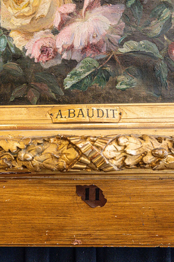 Grand Tableau de Fleurs Amédée Baudit-photo-2