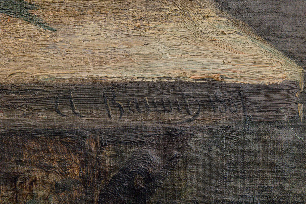 Grand Tableau de Fleurs Amédée Baudit-photo-3