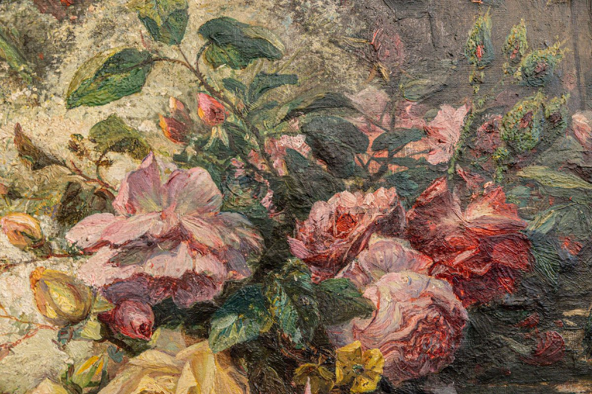Grand Tableau de Fleurs Amédée Baudit-photo-1