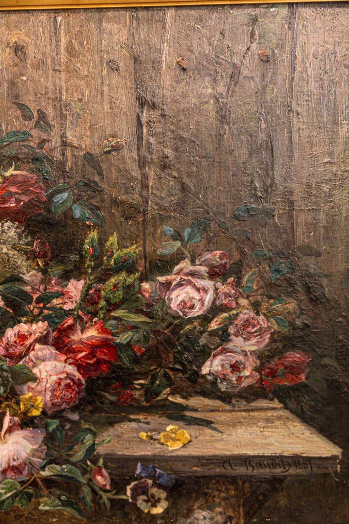Grand Tableau de Fleurs Amédée Baudit-photo-4