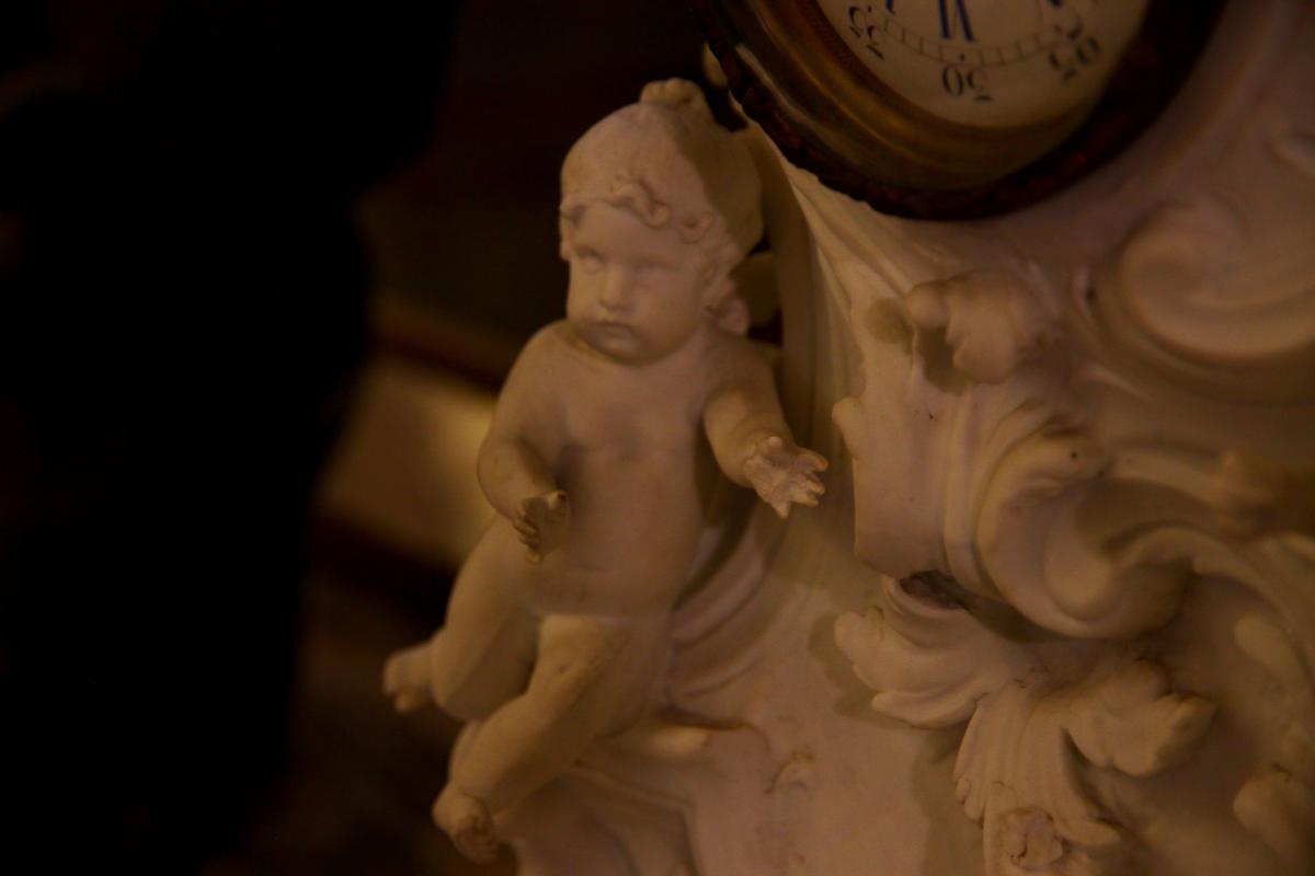 Fireplace Clock In Biscuit, 1900-photo-5