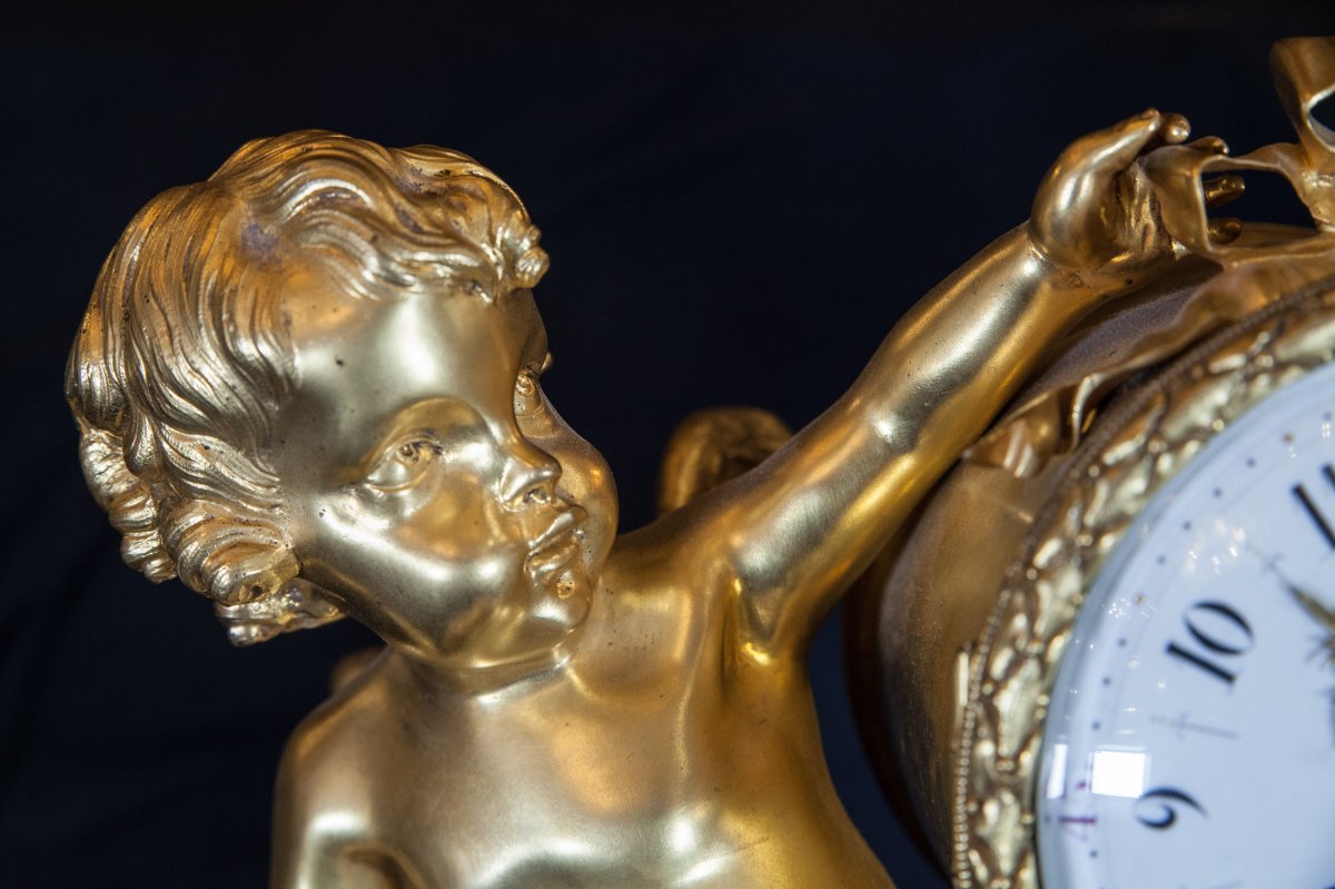 Pendule Louis XVI Au Putti-photo-1