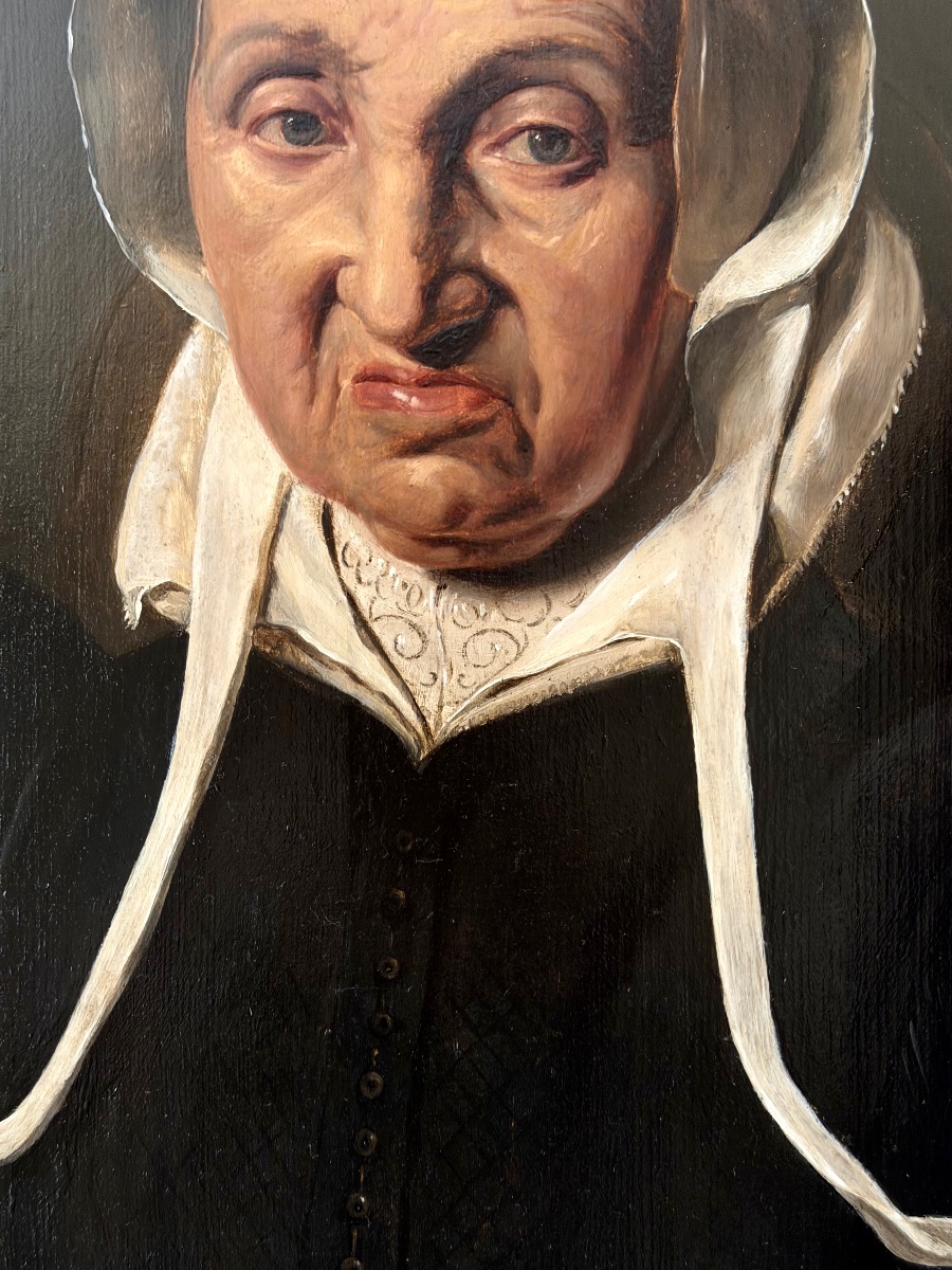 Frans Hals (circle Of) (antwerp C. 1582 – Haarlem 1666) A Portrait Of An Old Woman-photo-3
