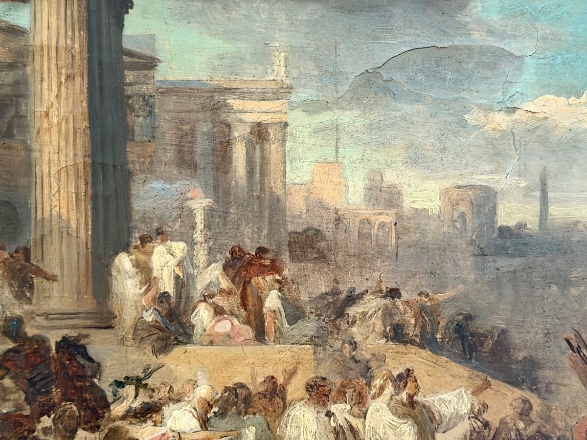 Cercle de Delacroix Scène de la Rome antique-photo-2