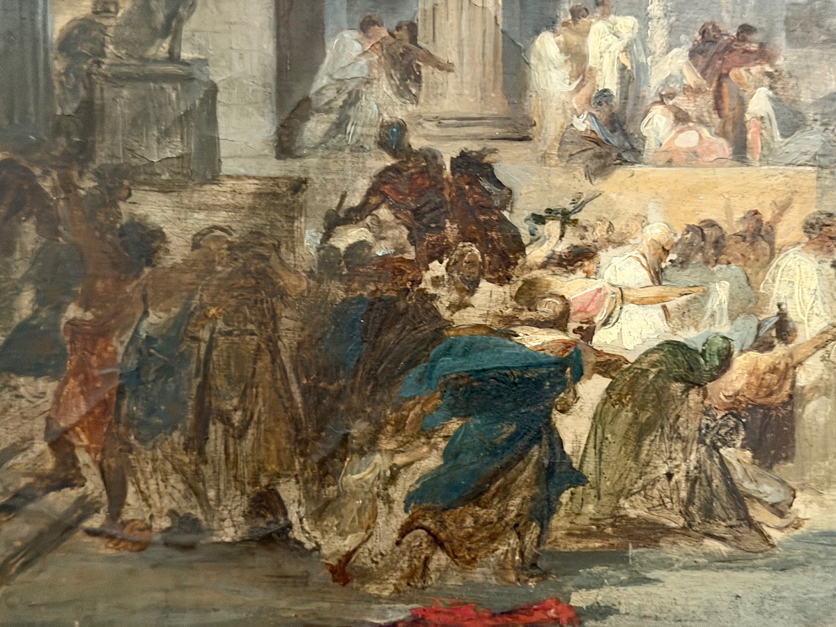 Cercle de Delacroix Scène de la Rome antique-photo-4