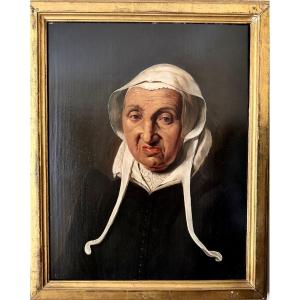 Frans Hals (circle Of) (antwerp C. 1582 – Haarlem 1666) A Portrait Of An Old Woman