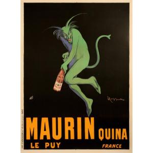 Affiche Originale , Cappiello, Maurin Quina, Diable Vert, Aperitif, Boisson 1906