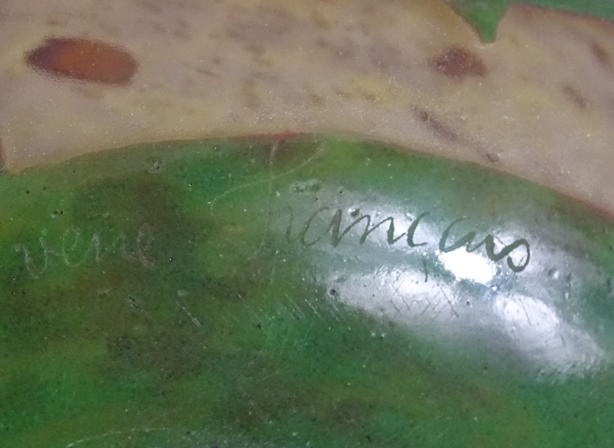 Vase Pichet Modèle Spirale d'époque Art Déco De Chez Schneider - Le Verre Français, Vers 1923-photo-4