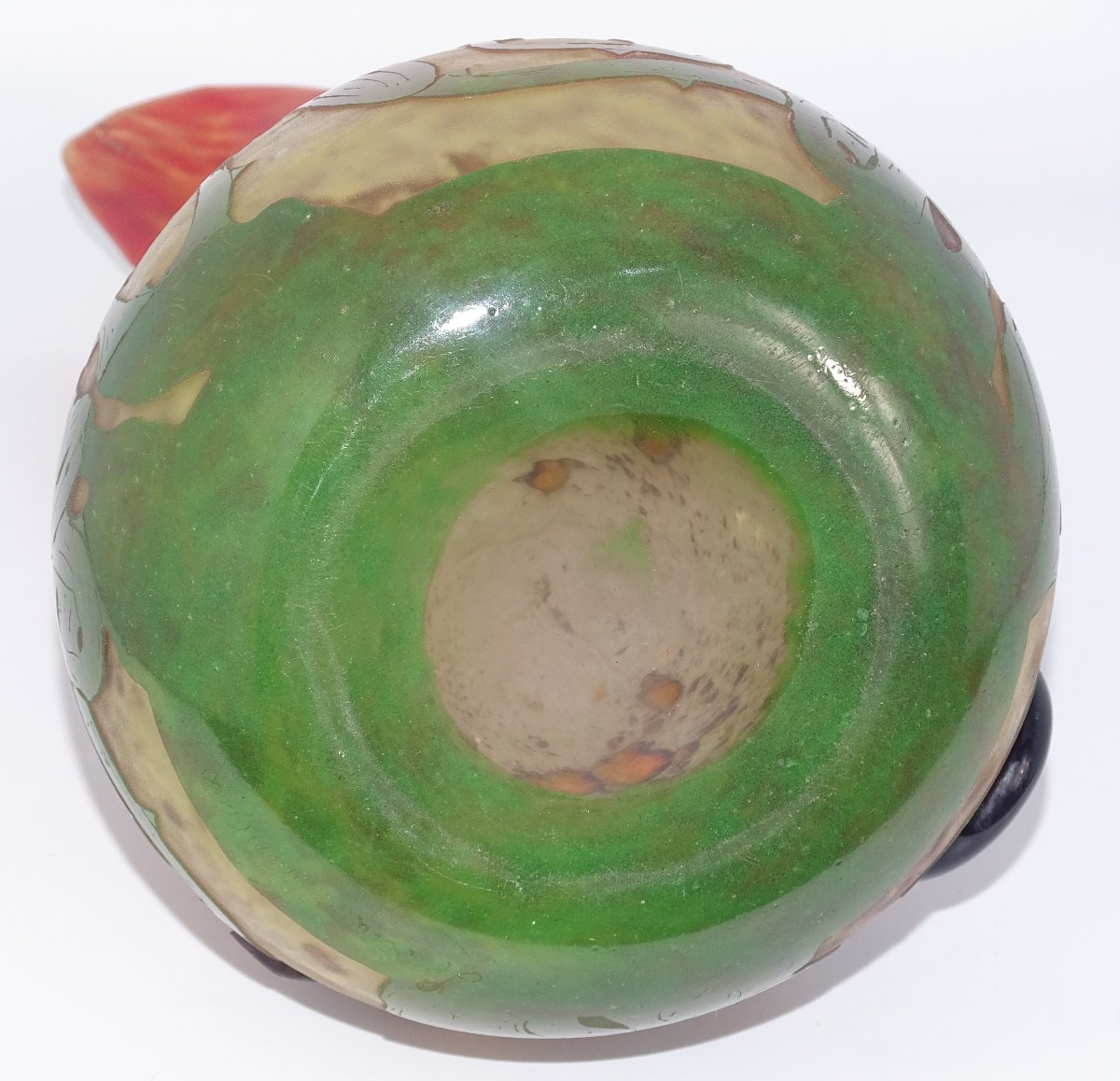 Vase Pichet Modèle Spirale d'époque Art Déco De Chez Schneider - Le Verre Français, Vers 1923-photo-1