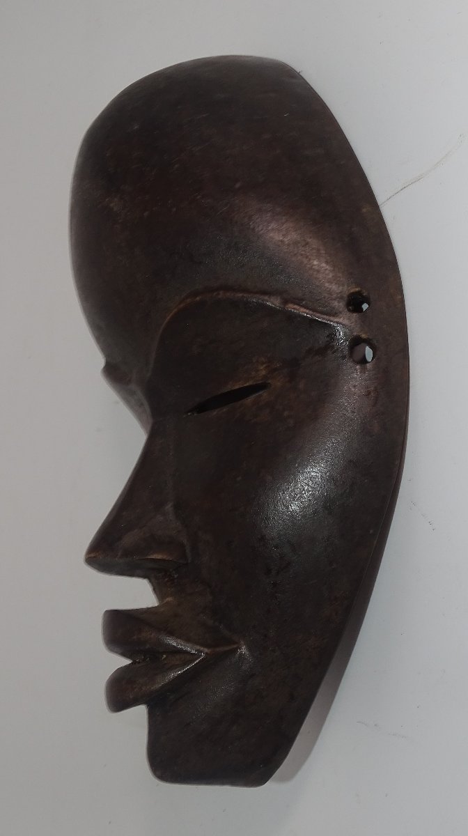 Masque Dan - Bois à Patine Noire - Côte d'Ivoire, Collection Du Docteur Jean Redor.-photo-3