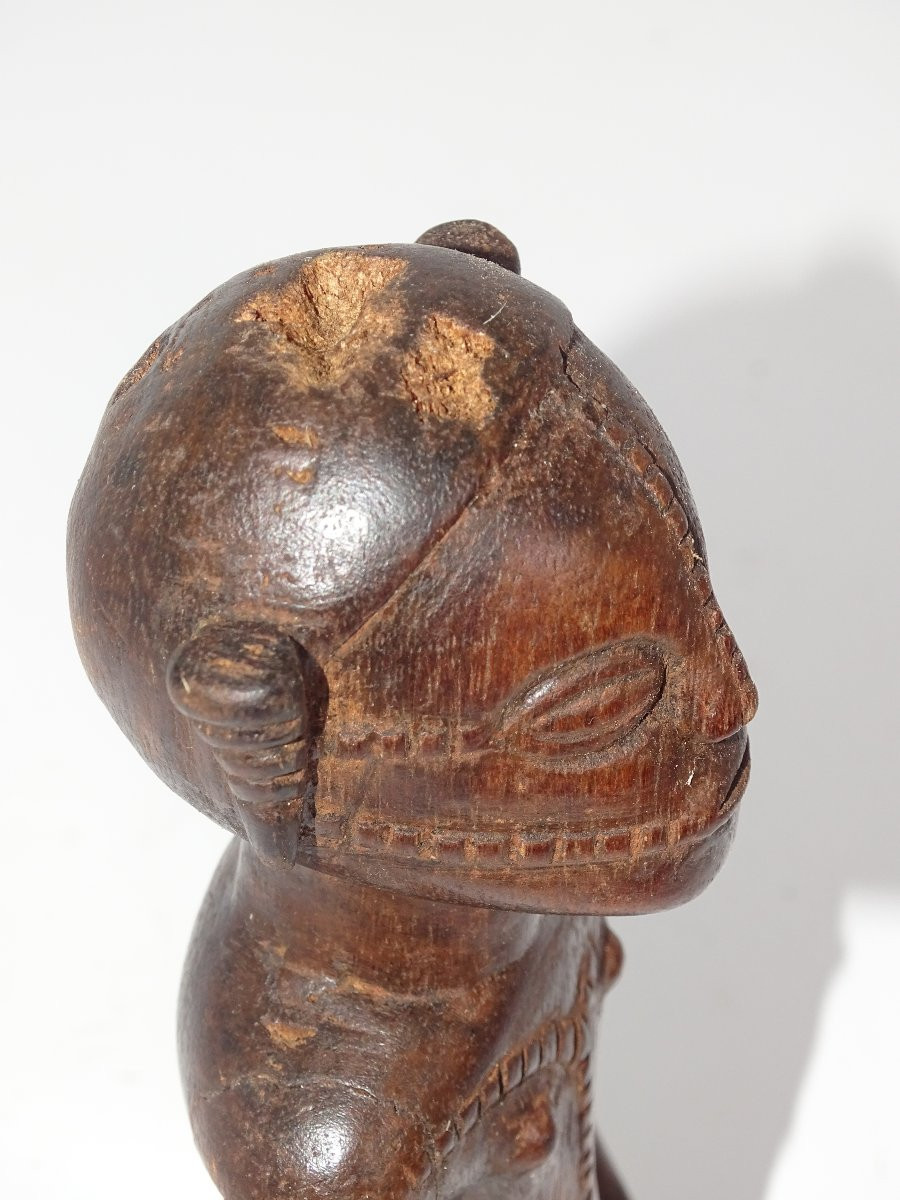 Statue Punu Lumbo Bois Dur, Collection Du Docteur Jean Redor.-photo-4