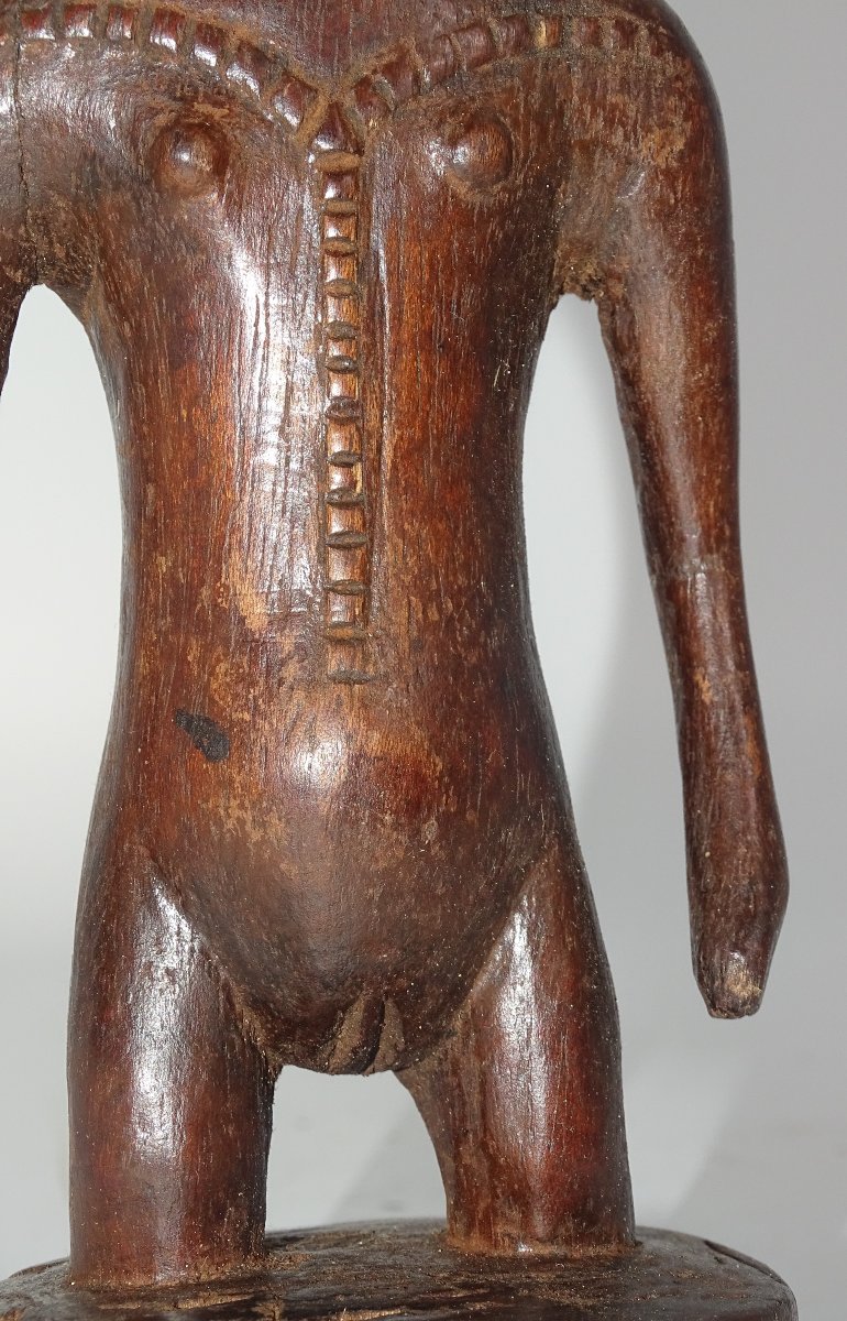 Statue Punu Lumbo Bois Dur, Collection Du Docteur Jean Redor.-photo-2