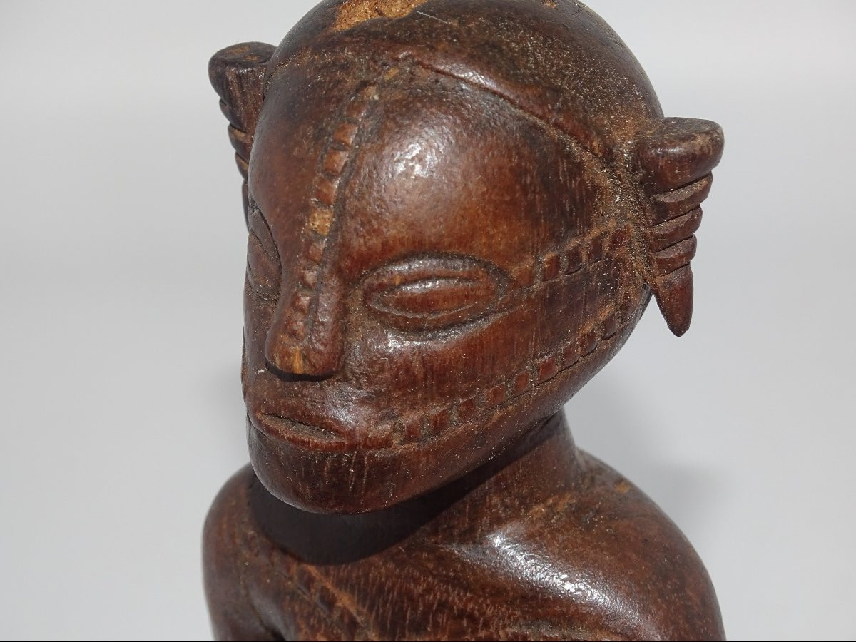 Statue Punu Lumbo Bois Dur, Collection Du Docteur Jean Redor.-photo-3