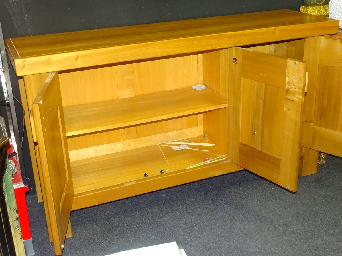 Solid Elm Sideboard, Maison Regain 1970-photo-6