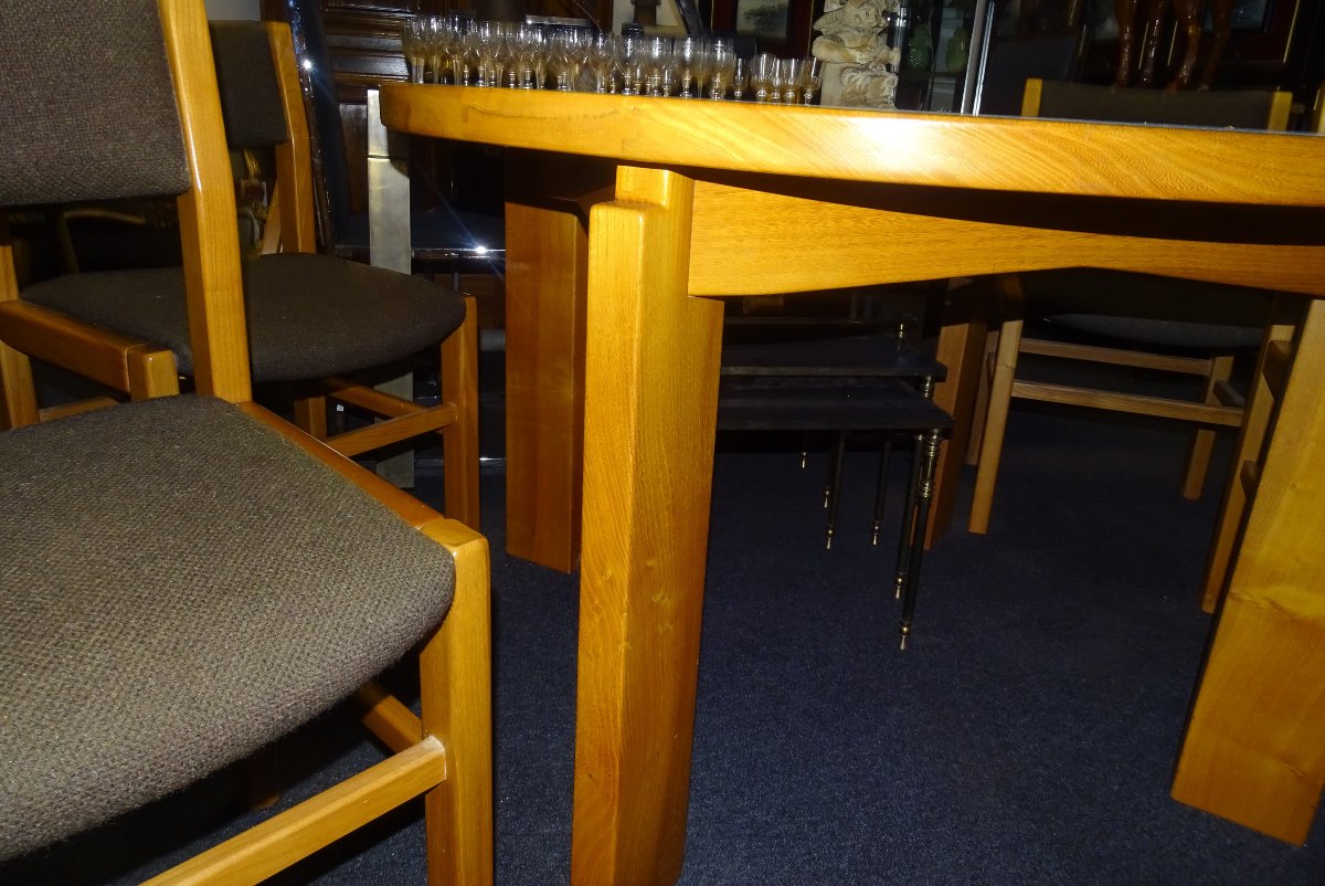 Table Maison Regain Et Ses 4 Chaises, En Orme-photo-3