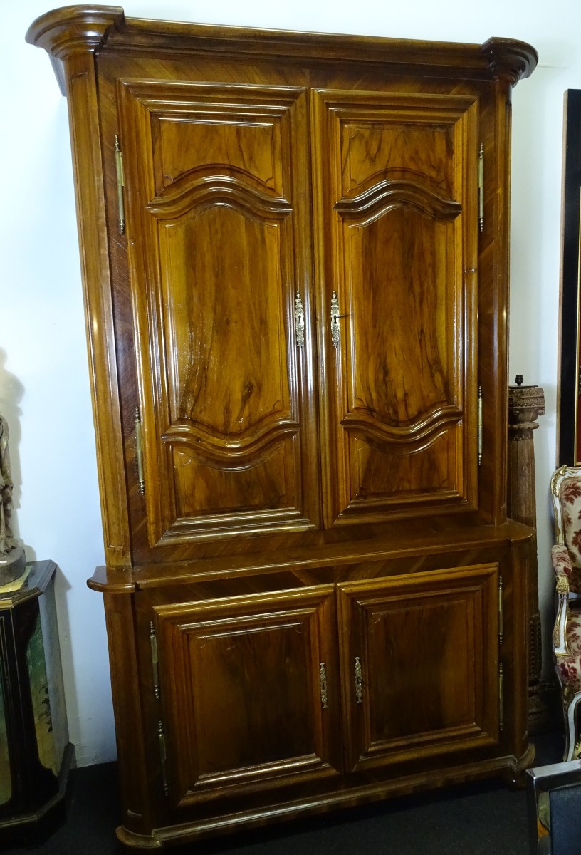 Buffet 2 Corps En Noyer époque Louis XV
