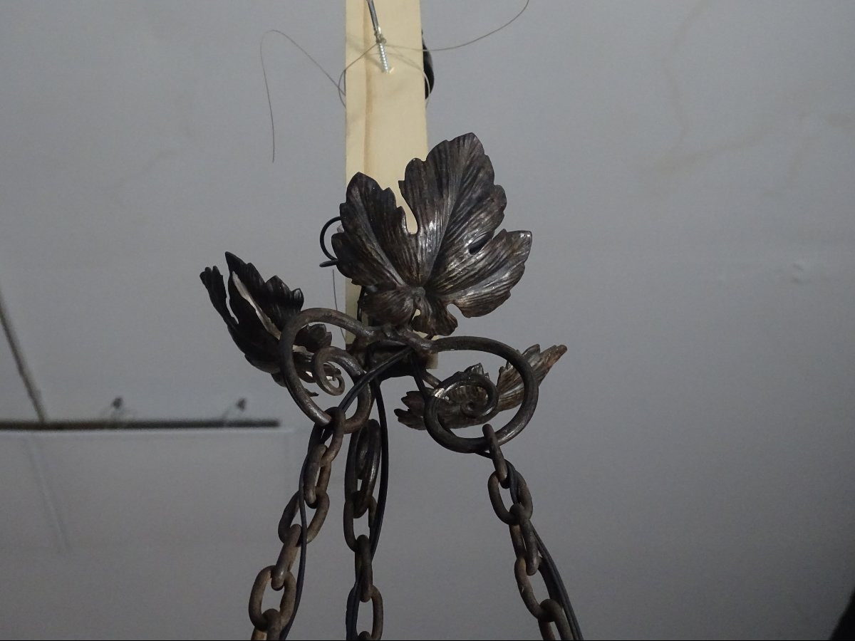 Müller Frères Lunéville Lustre Art Nouveau-photo-7
