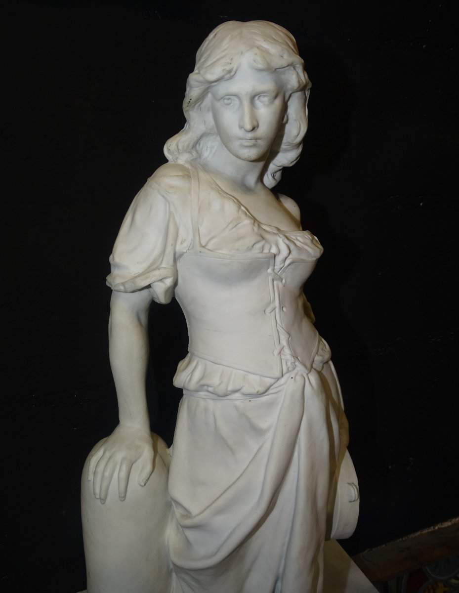 jeune fille Au Tambourin de Pierre Alexandre Schoenewerk, 1820 - 1885-photo-2