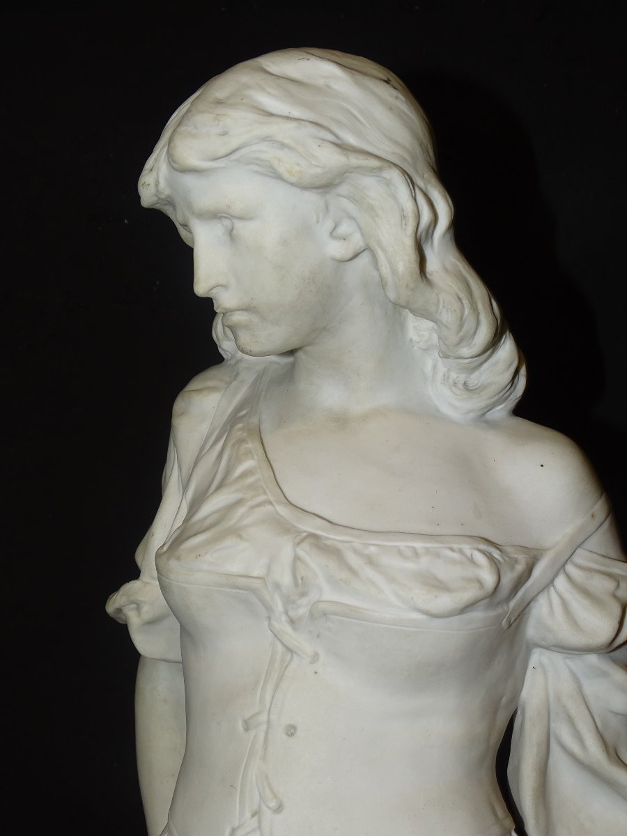jeune fille Au Tambourin de Pierre Alexandre Schoenewerk, 1820 - 1885-photo-4