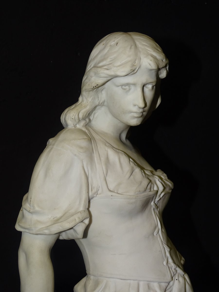 jeune fille Au Tambourin de Pierre Alexandre Schoenewerk, 1820 - 1885-photo-1