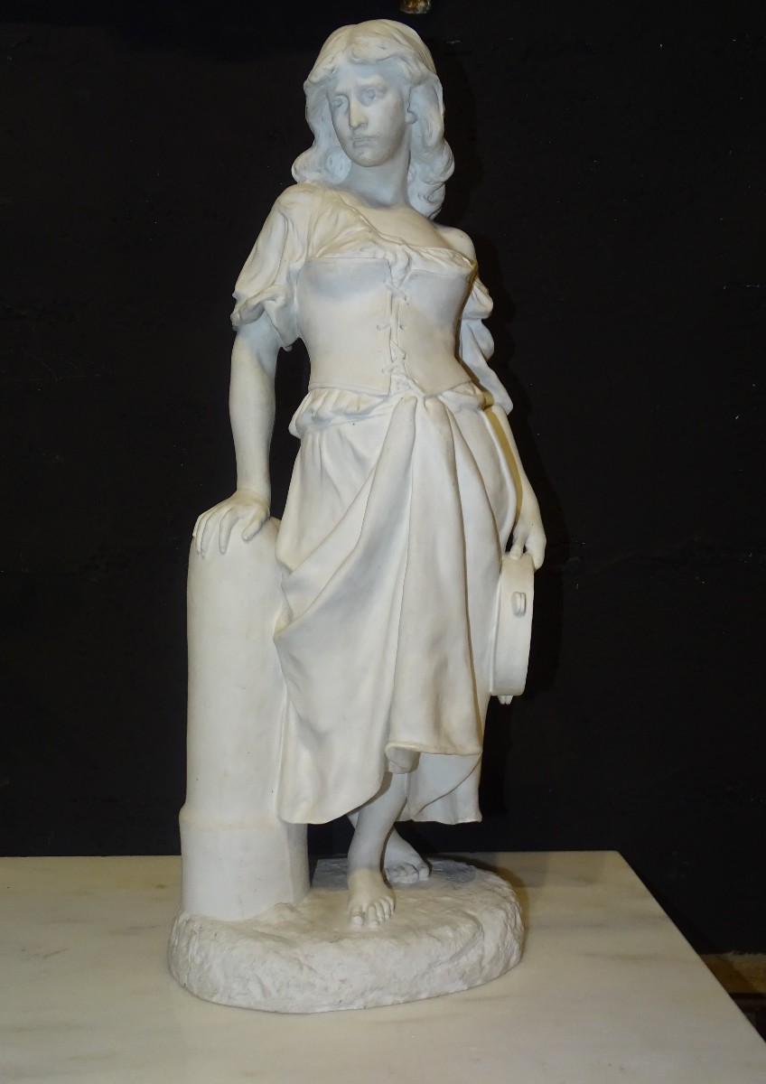 jeune fille Au Tambourin de Pierre Alexandre Schoenewerk, 1820 - 1885