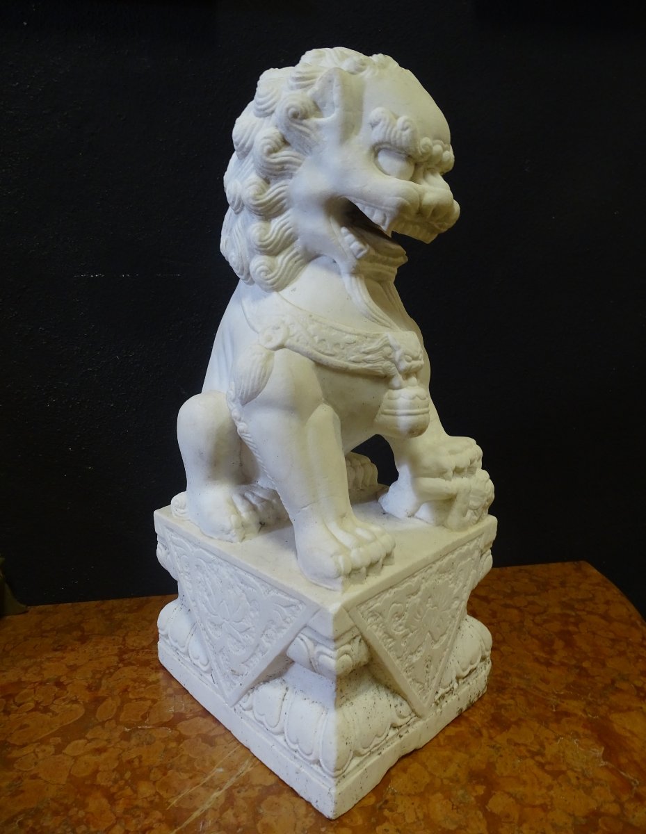 Antique 19th Century Marble Fo Dog-photo-2