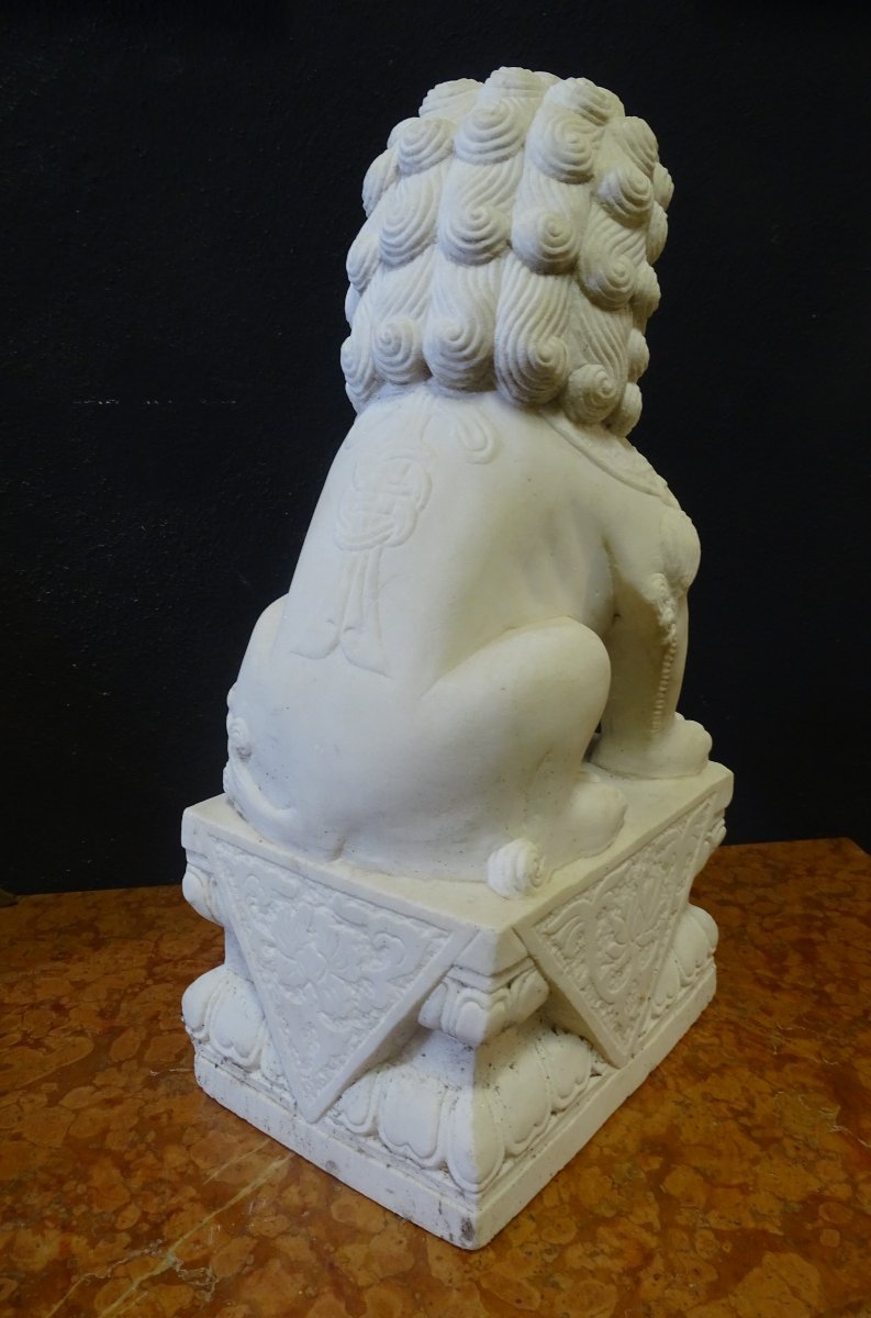 Antique 19th Century Marble Fo Dog-photo-1