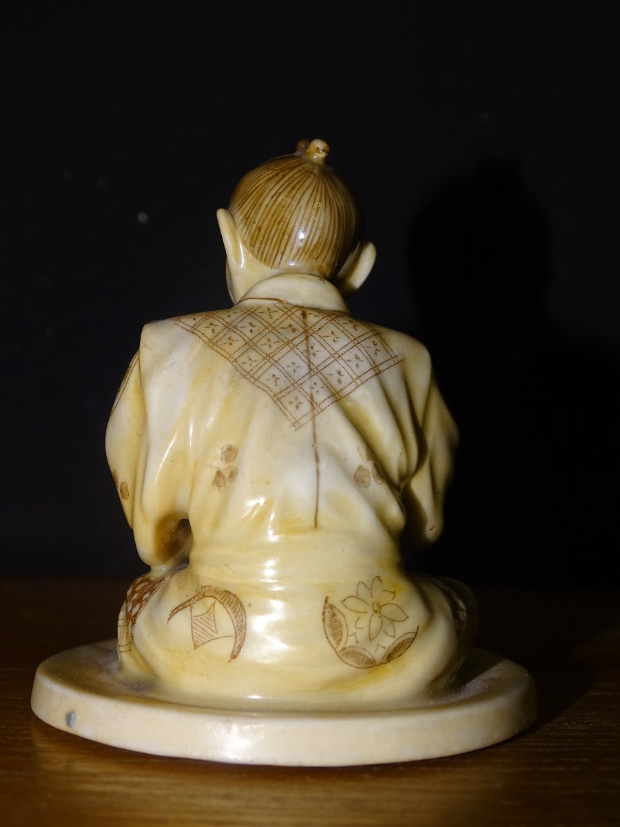 OKIMONO EN PORCELAINE BLANCHE JAPON-photo-3