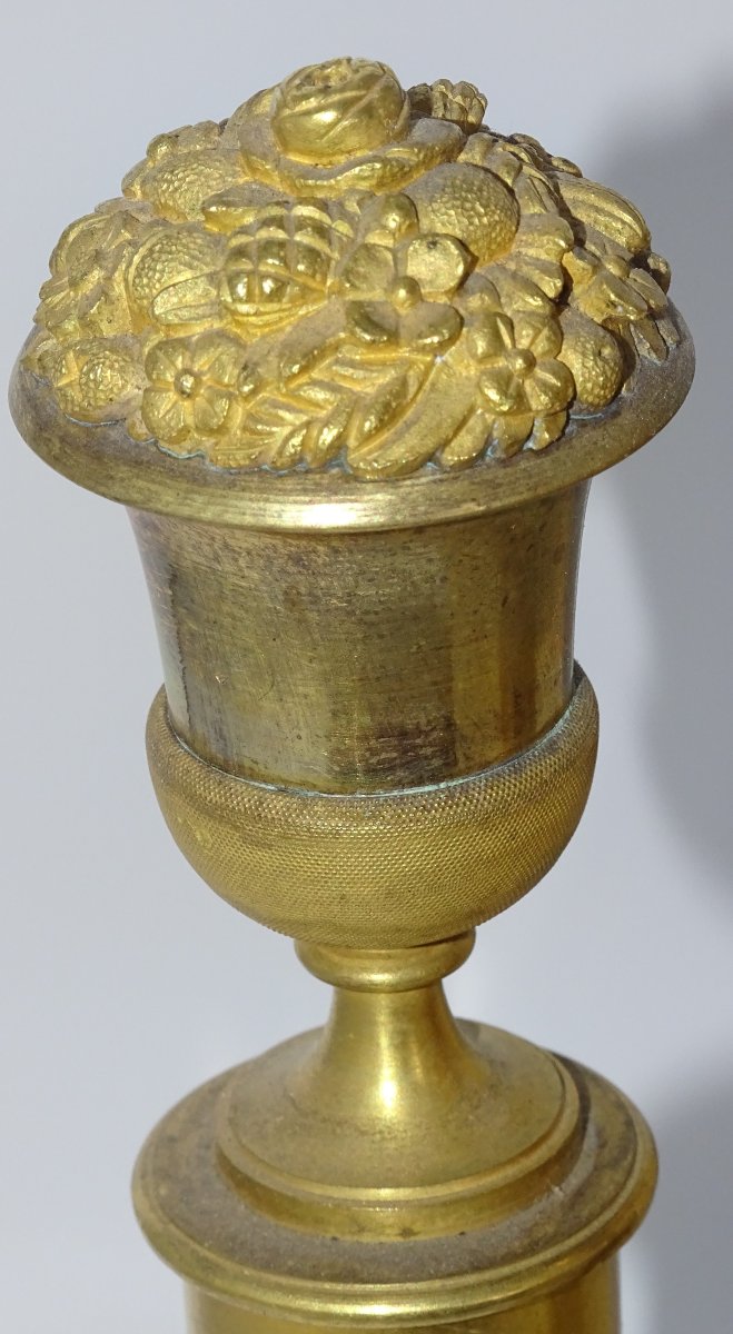 Pendule d'époque Restauration En Bronze Doré-photo-4