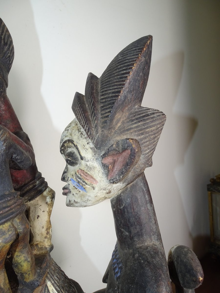 Large Cup-bearing Statue, Yoruba, Benin, Nigeria, Doctor Redor Collection-photo-2