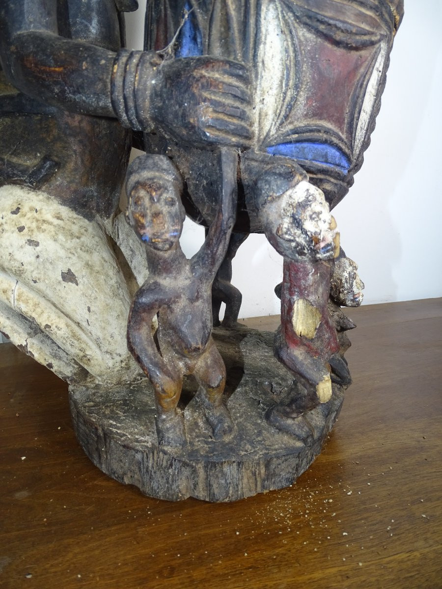 Large Cup-bearing Statue, Yoruba, Benin, Nigeria, Doctor Redor Collection-photo-5