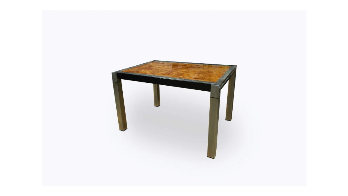 La Metal Arredo, Paderno, Milano, Dining Room Table + Four Chairs-photo-3