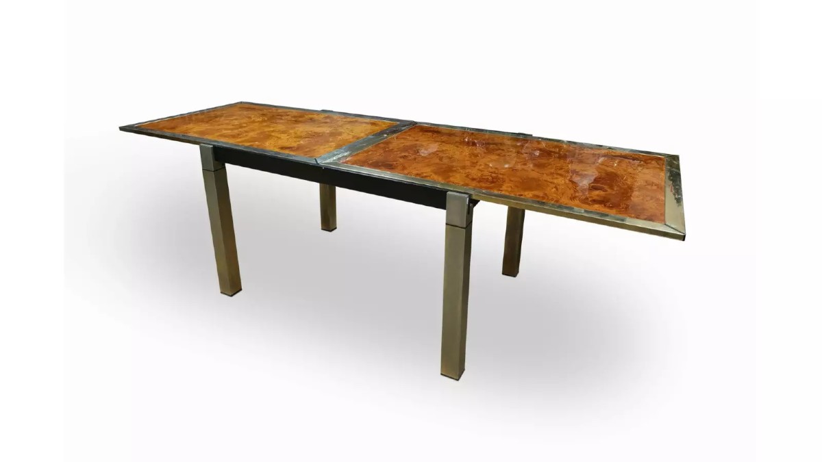 La Metal Arredo, Paderno, Milano, Dining Room Table + Four Chairs