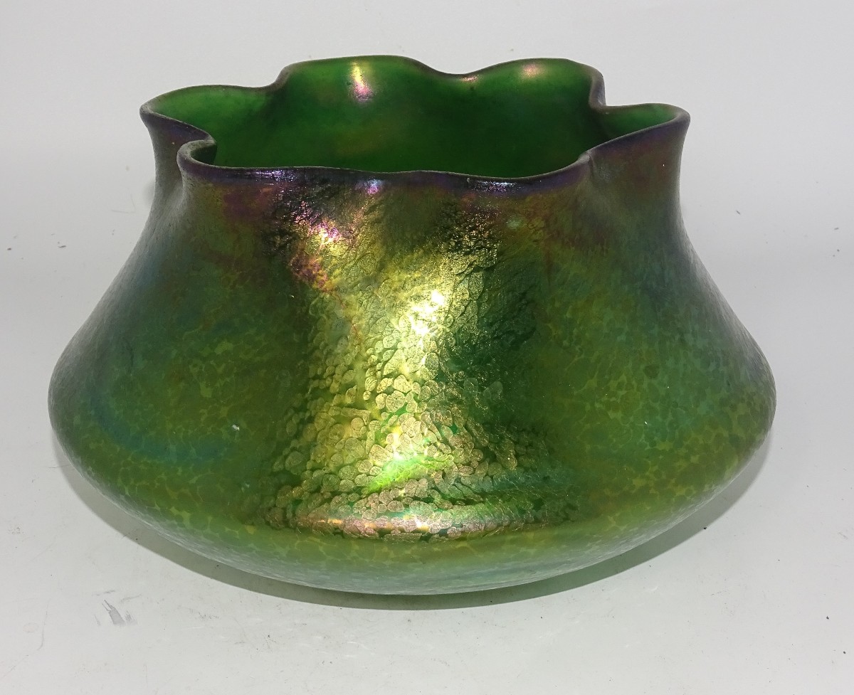 gros vase art nouveau, Wilhem Kralik Ou Johann Loetz, collection d'un amateur 