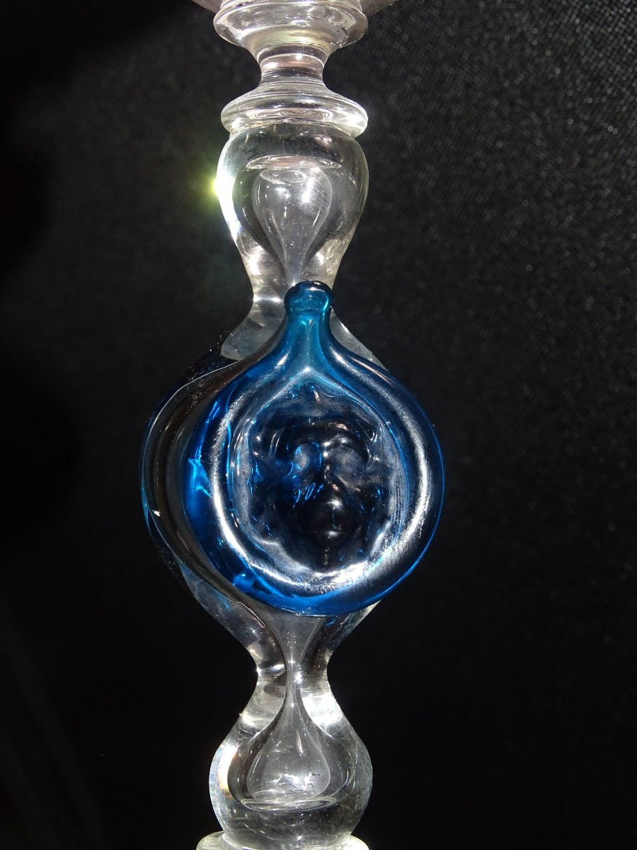 Murano: Large 19th Century Blown Glass Chalice-photo-2