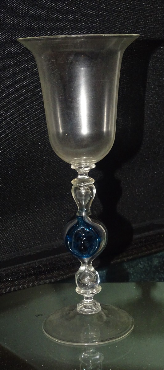 Murano: Large 19th Century Blown Glass Chalice