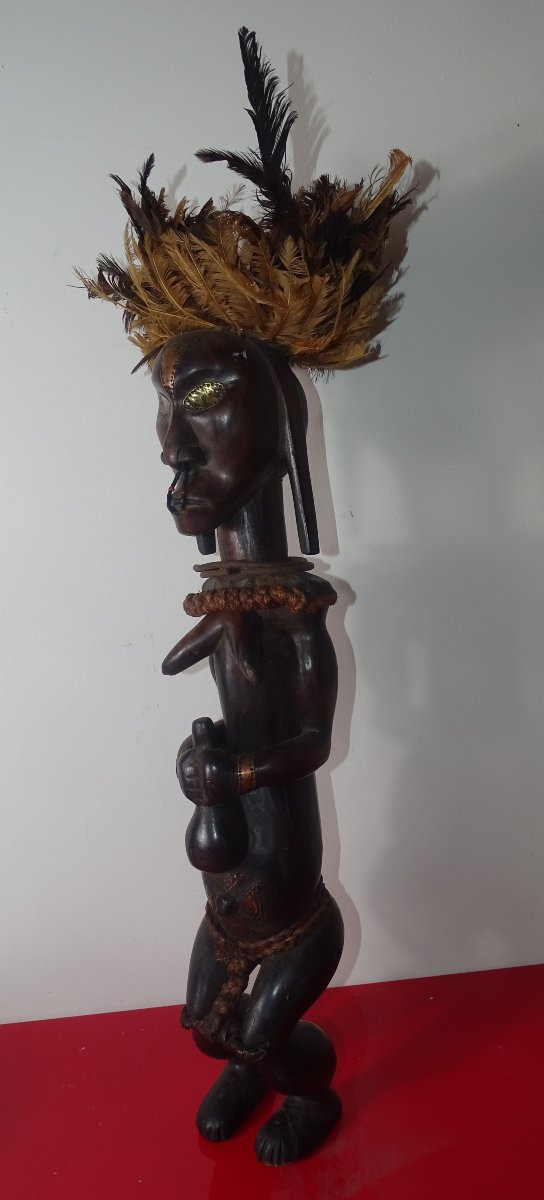 Byeri Fang Statue From Gabon With His Headdress, Collection Of Doctor Jean Redor.-photo-2