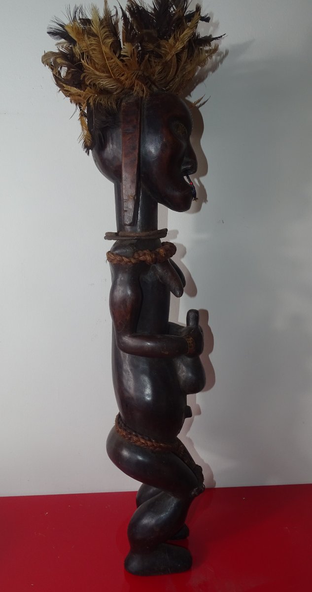 Byeri Fang Statue From Gabon With His Headdress, Collection Of Doctor Jean Redor.-photo-4