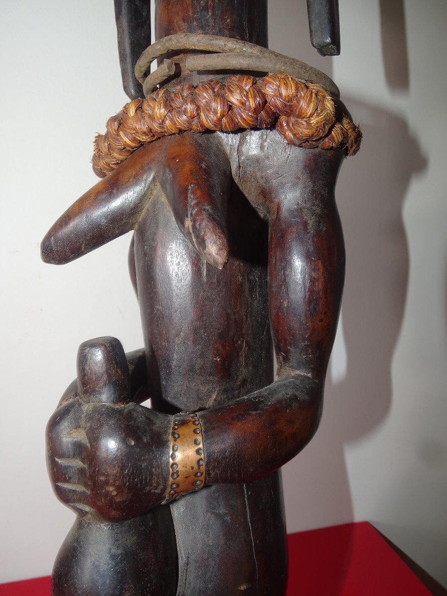 Byeri Fang Statue From Gabon With His Headdress, Collection Of Doctor Jean Redor.-photo-2