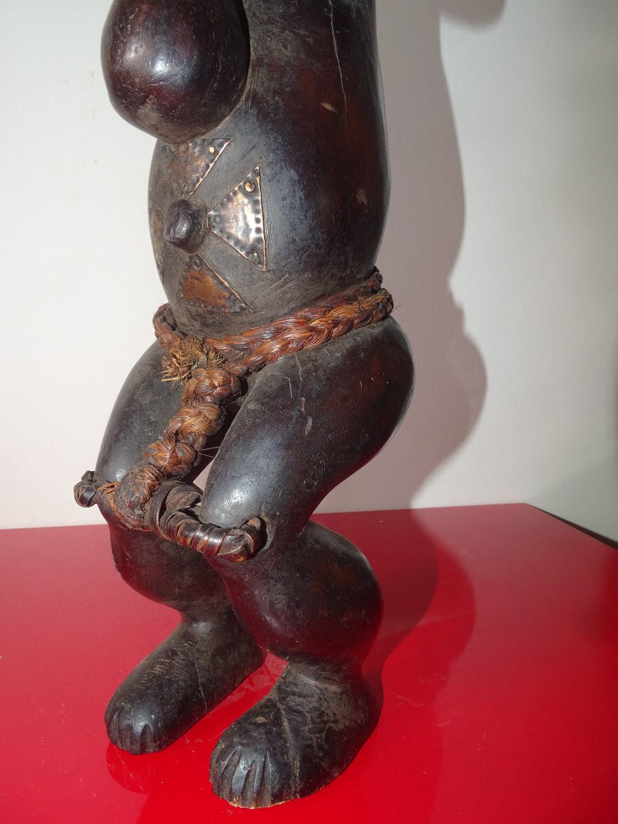 Byeri Fang Statue From Gabon With His Headdress, Collection Of Doctor Jean Redor.-photo-3