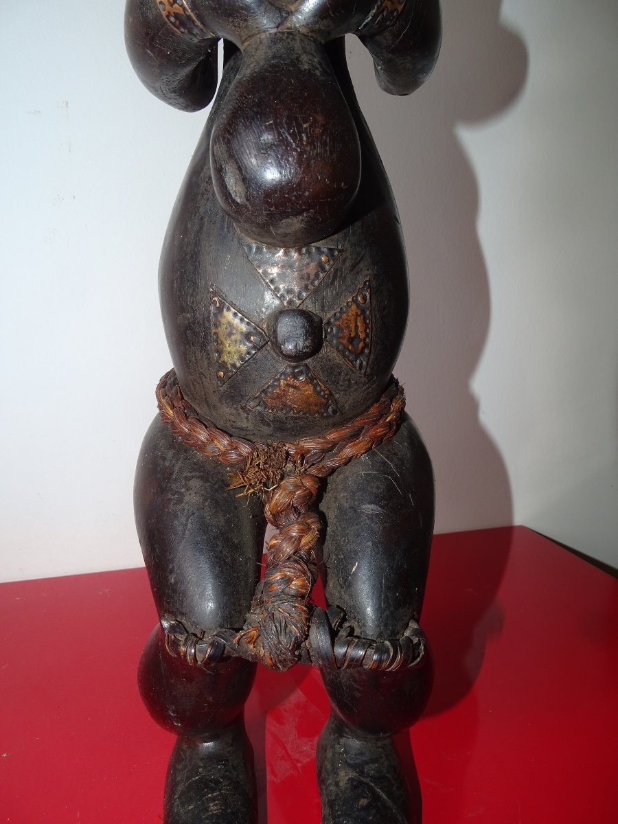 Byeri Fang Statue From Gabon With His Headdress, Collection Of Doctor Jean Redor.-photo-4