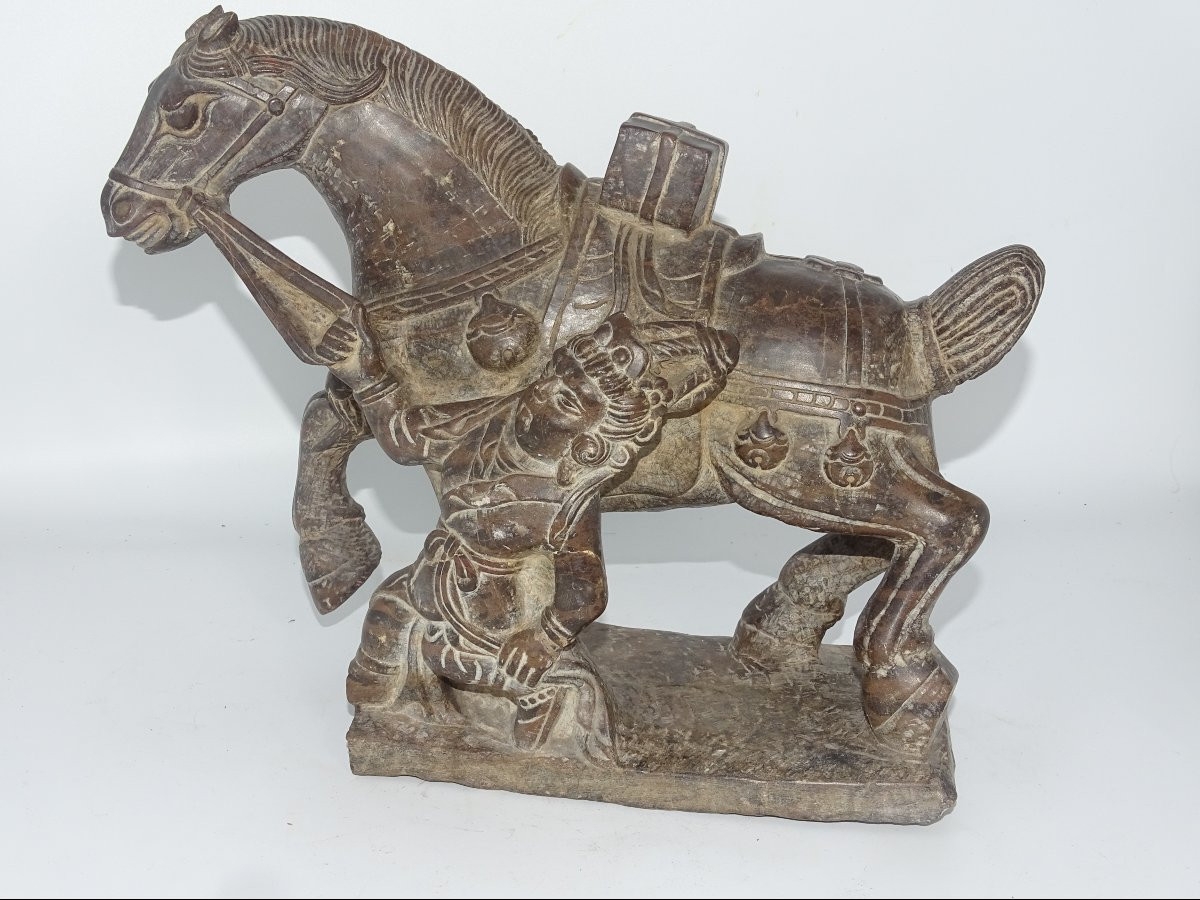 Imposing 19th Century Hard Stone Sculpture, China, Asia-photo-1