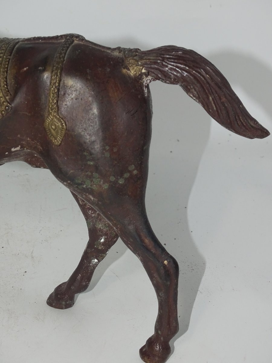 cheval, sculpture en bronze du XIXème, japon, asie-photo-4
