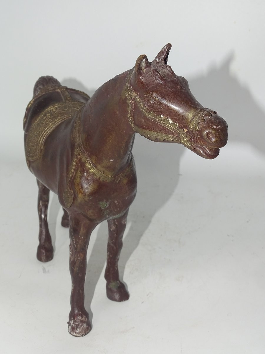 cheval, sculpture en bronze du XIXème, japon, asie-photo-5