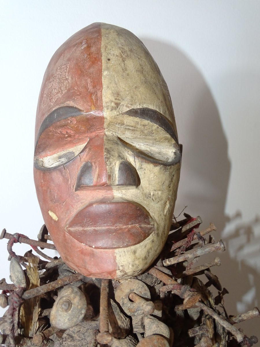 Large Nkisi Bakongo Fetish From Congo, Collection Of Doctor Jean Redor.-photo-4