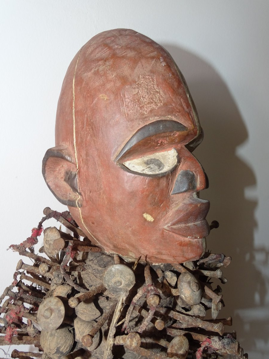 Large Nkisi Bakongo Fetish From Congo, Collection Of Doctor Jean Redor.-photo-5