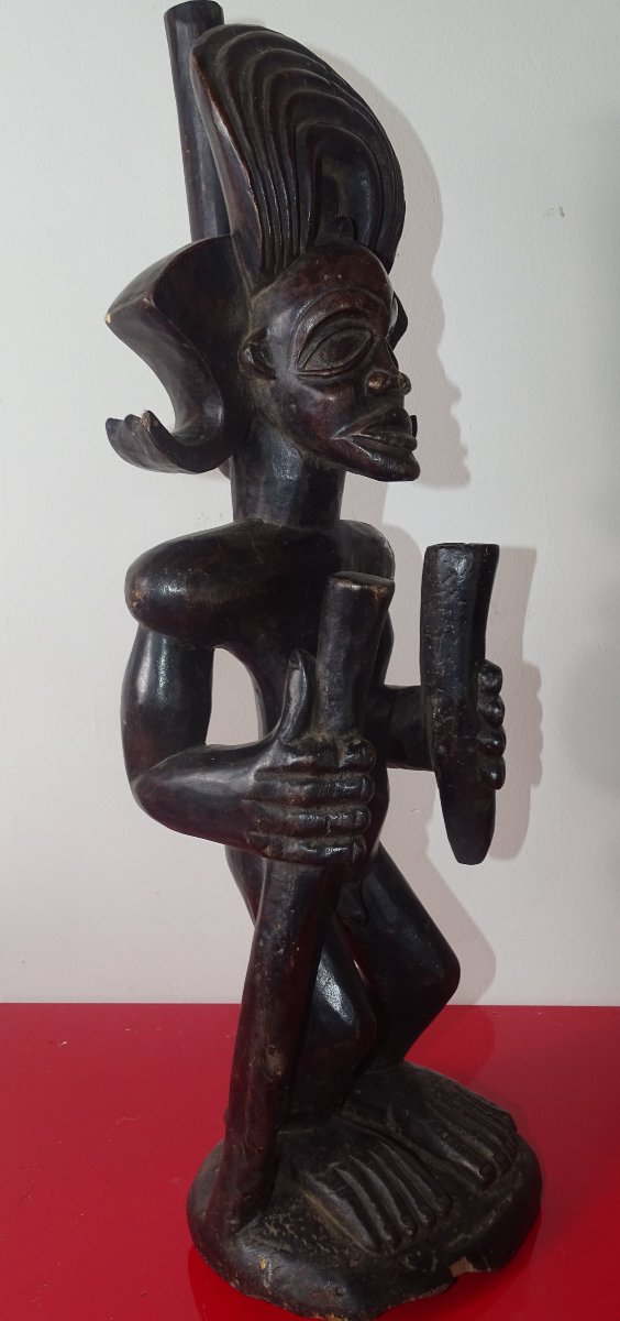 Chief Statue - Chokwe / Tshokwe, Collection Of Doctor Jean Redor.-photo-3