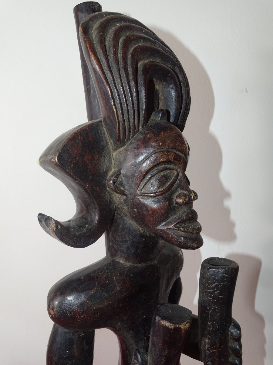Chief Statue - Chokwe / Tshokwe, Collection Of Doctor Jean Redor.-photo-4